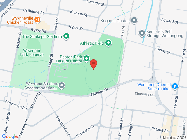 Map showing event location